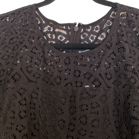 NWT GAP BLACK LACE LONG SLEEVE DRESS TALL SMALL - Picture 3 of 6